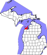 200px Map of Michigan highlighting Leelanau County.svg