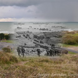 D Day on Omaha Beach 1944 and 2010