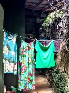 colorful laundry no dryer in Hawaii