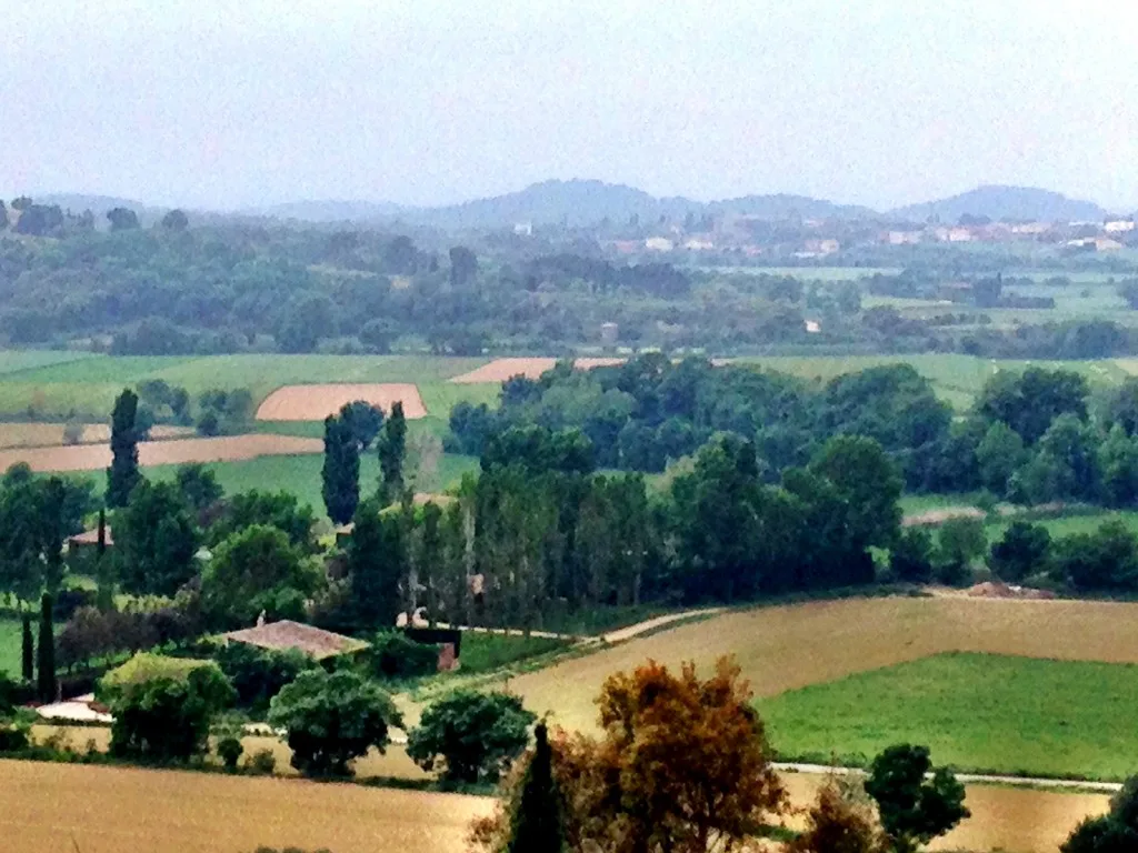 Landscape of L'Empordà amidst medieval villages