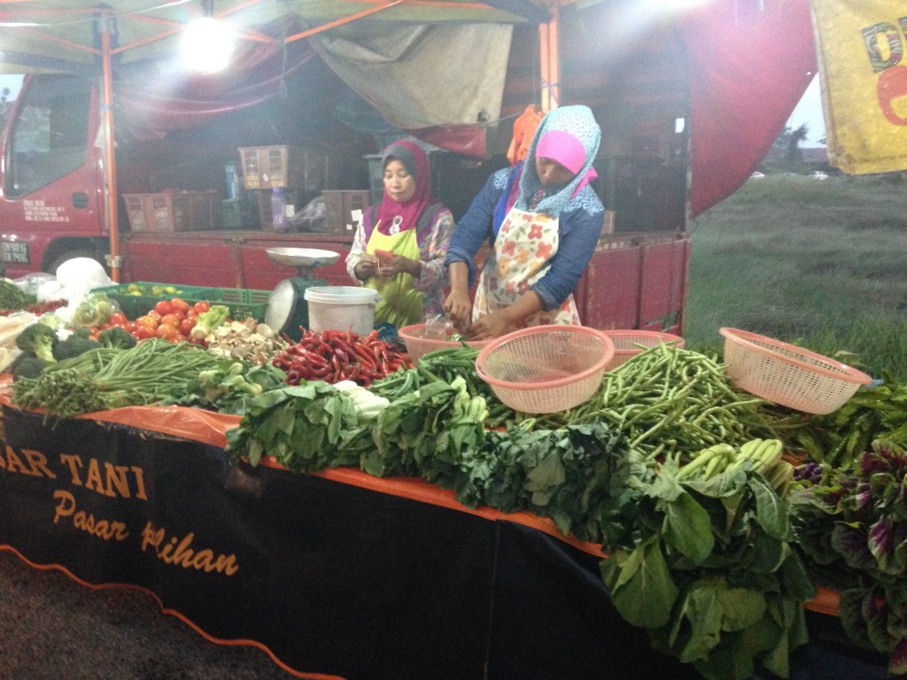 At the night market in Kuantan