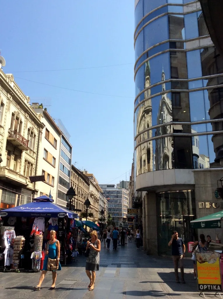Old and new reflected on Kneza Mihailova