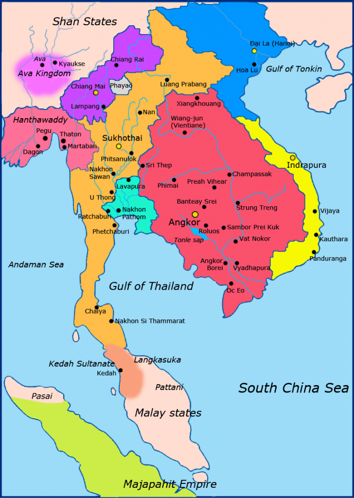 Map of southeast asia 1300 CE