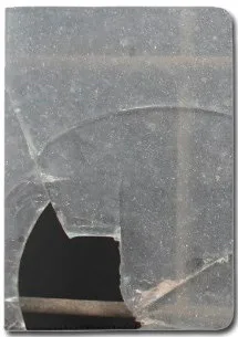 Dirty Broken Window Glass With Metal Bars Passport Holder