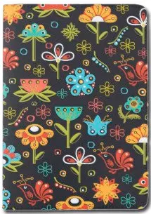 Funky Flowers and Colorful Birds Pattern Passport Holder