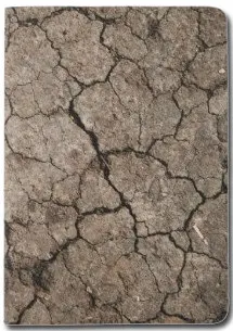 Dried Cracked Brown Mud Passport Holder