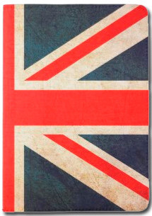 Union Jack Flag in Grunge Passport Holder