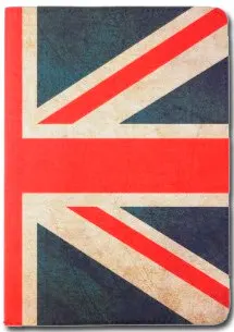 Union Jack Flag in Grunge Passport Holder