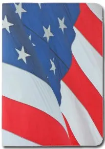 Waving American Flag Passport Holder