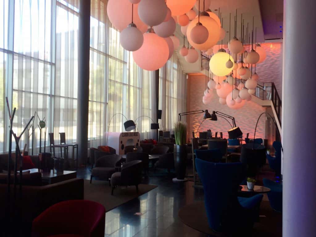 Clarion Hotel Sense lobby lighting