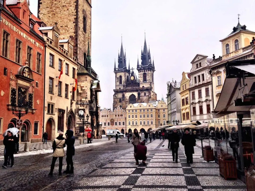 Prague First Timers Guide - 14th Century Church of Our Lady before Tyn Things to do in Prague, what not to miss for first timers traveling to Prague, #travel #travelblogger #Prague #Europe #CzechRepublic #Czechia