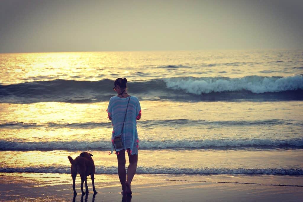 calming walk on the beach in Goa