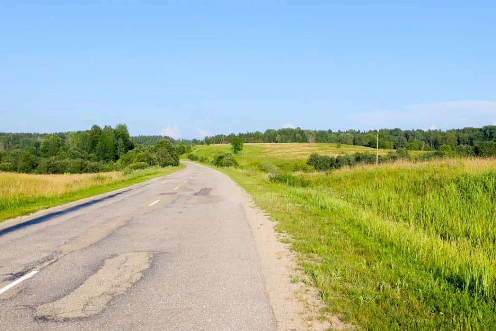 Latvia nature - small road in Latgale