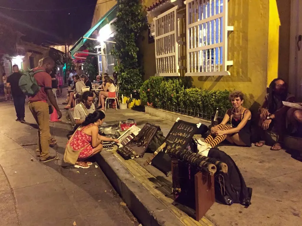 best things to do in cartagena colombia - street life in the evening Getsemani neighborhood