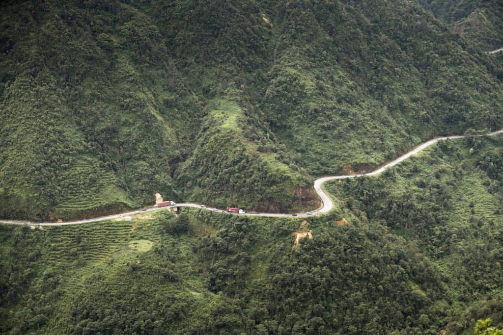 mountain road in Sapa Vietnam