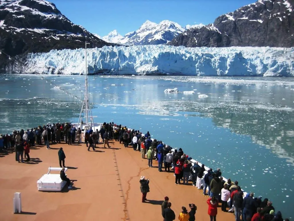 cruise ship deck glacier alaska