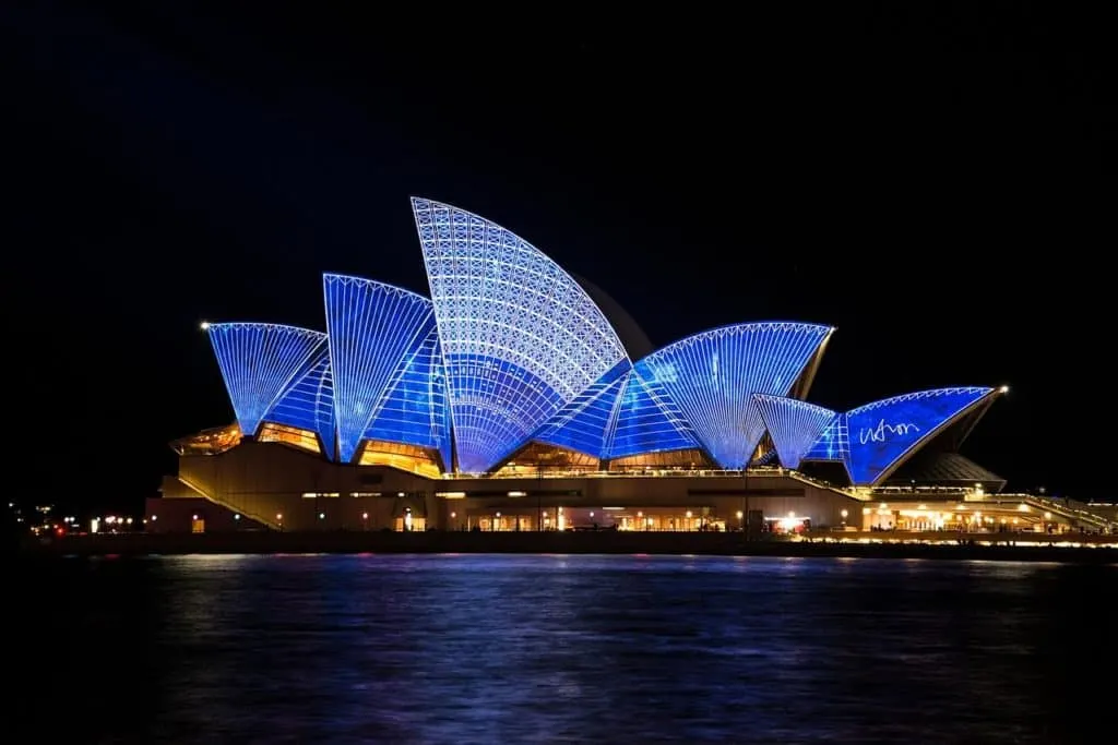 australia for first timers sydney opera house at night