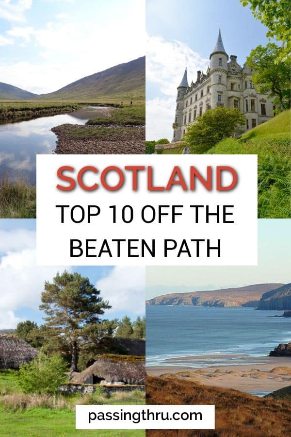 four images of off the beaten path sites in Scotland