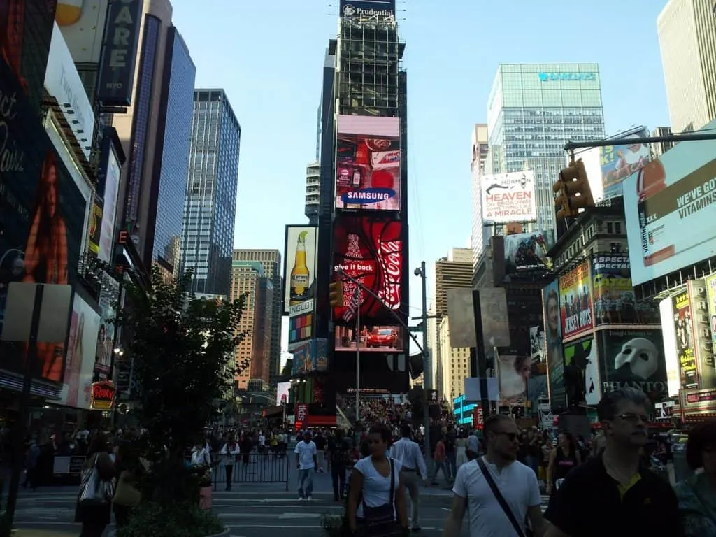 sightseeing on your weekend in New York City: Times Square
