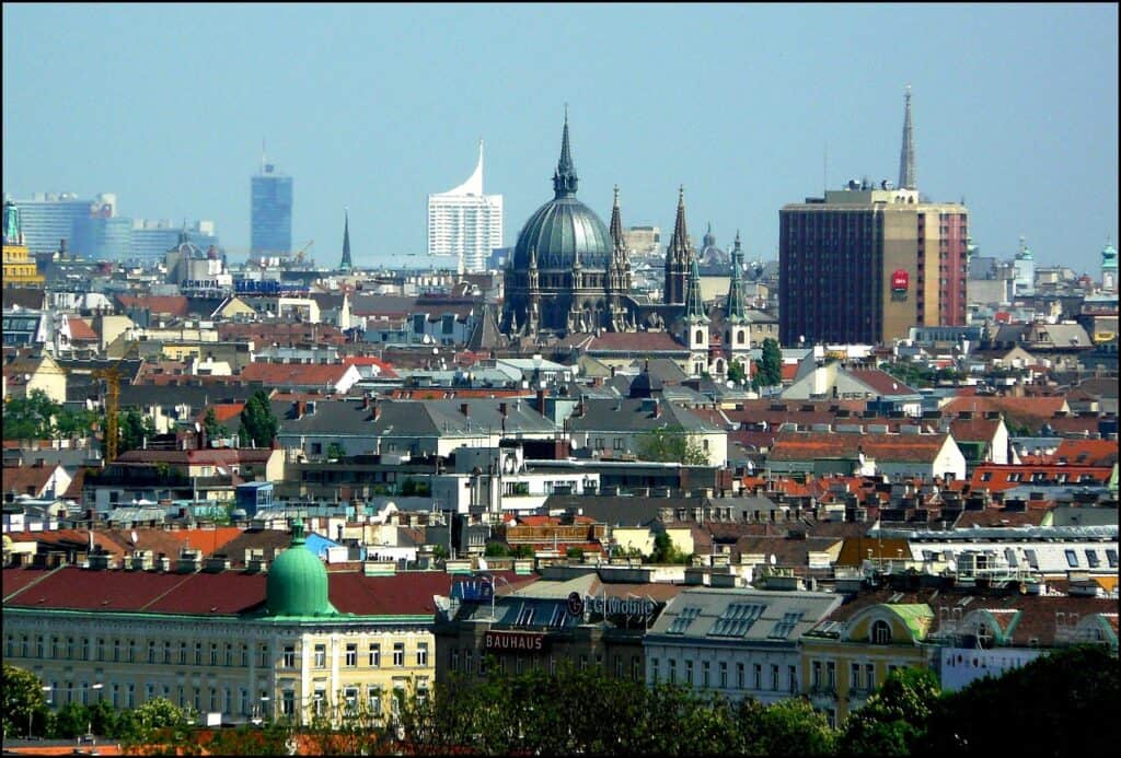 vienna city rooftops