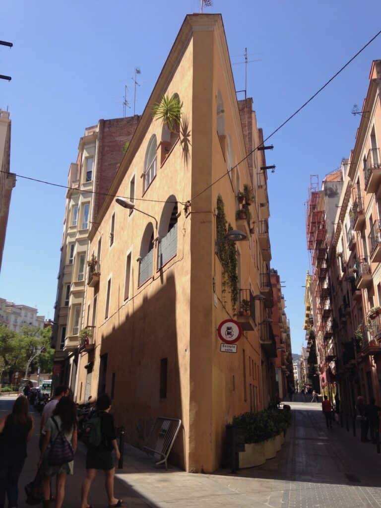 narrow building in gracia barcelona