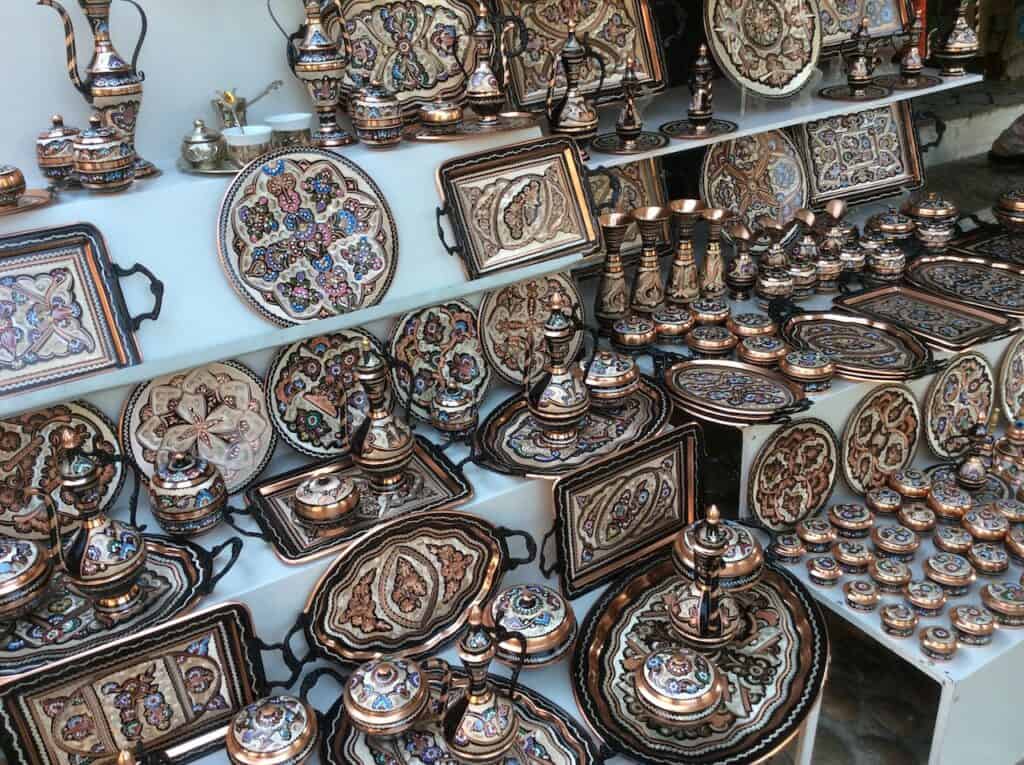 metalware at mostar bazaar