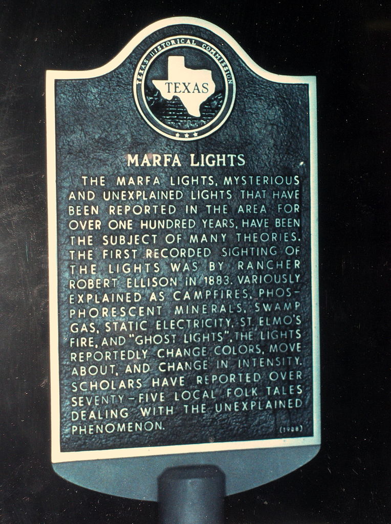 marfa lights marker