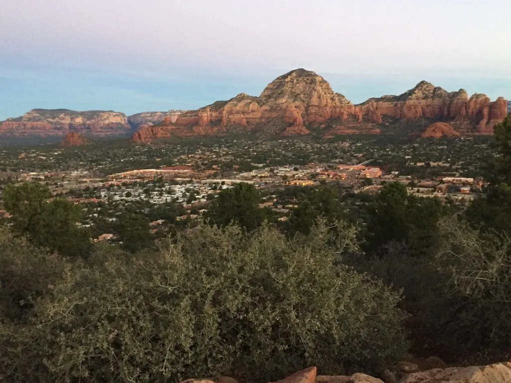 view of the city of sedona from airport mesa