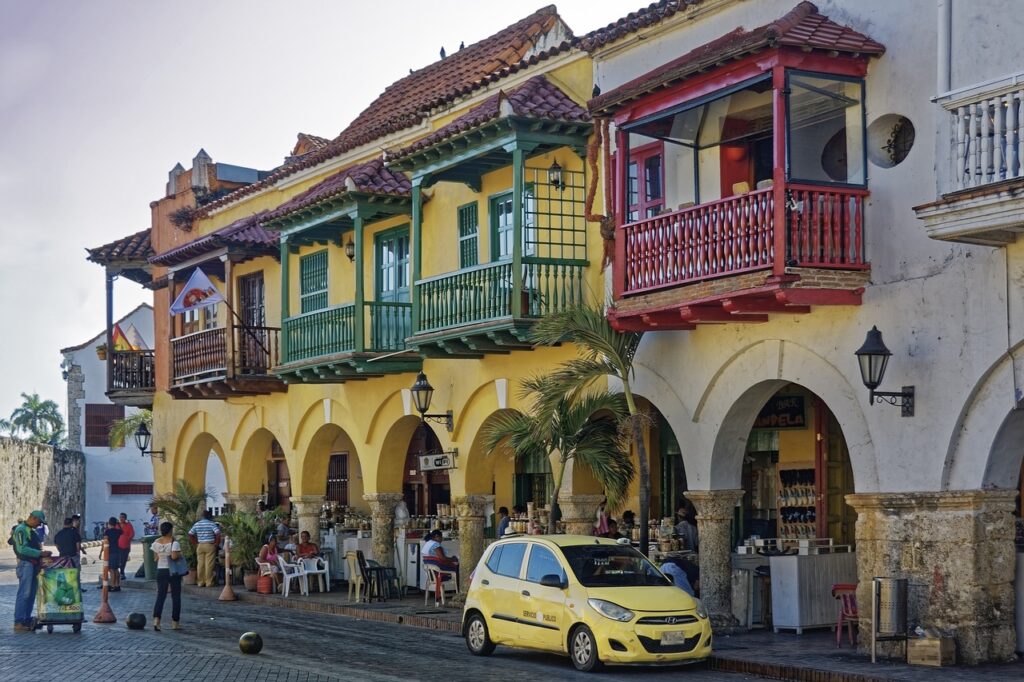 Cartagena street scene places to visit in Colombia