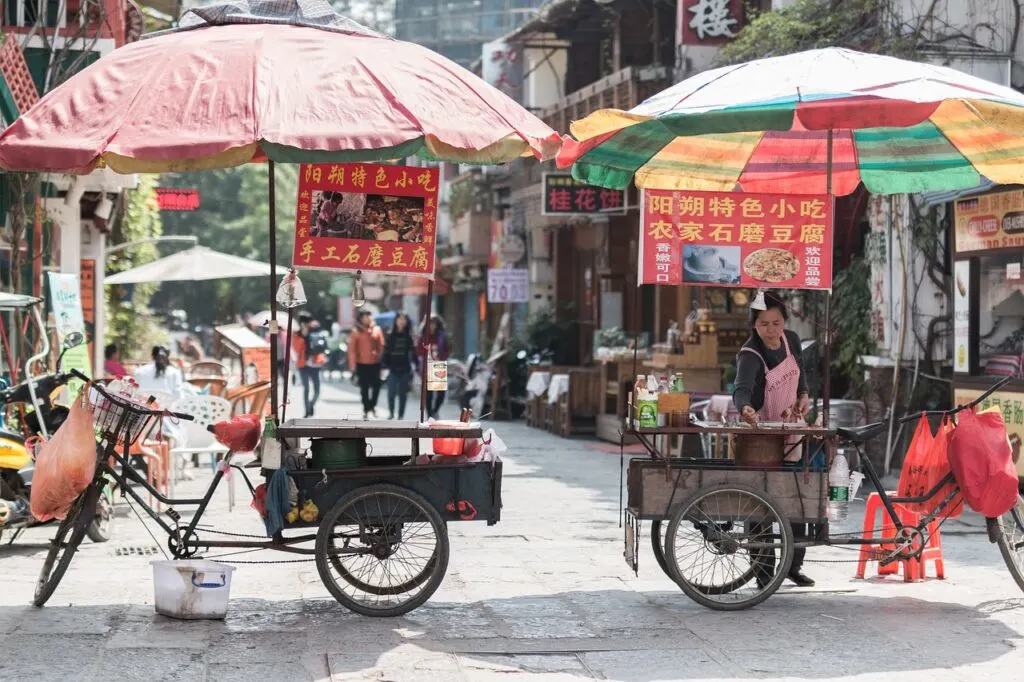 street vendors guilin china