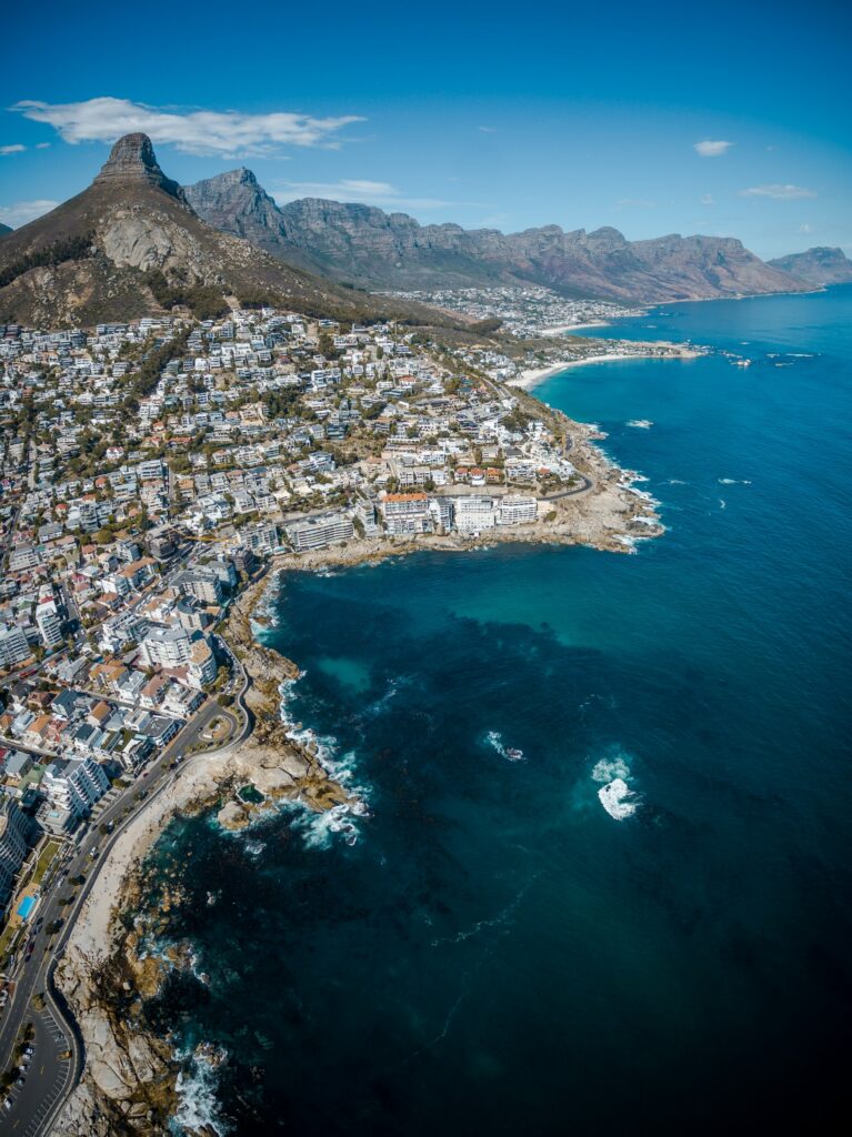 cape town aerial waterfront view