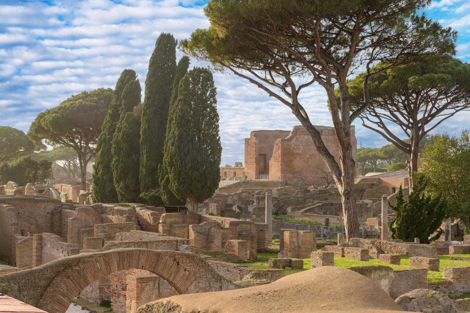 Ostia Antica. Ruins of ancient roman city and port. Rome, Latium, Italy