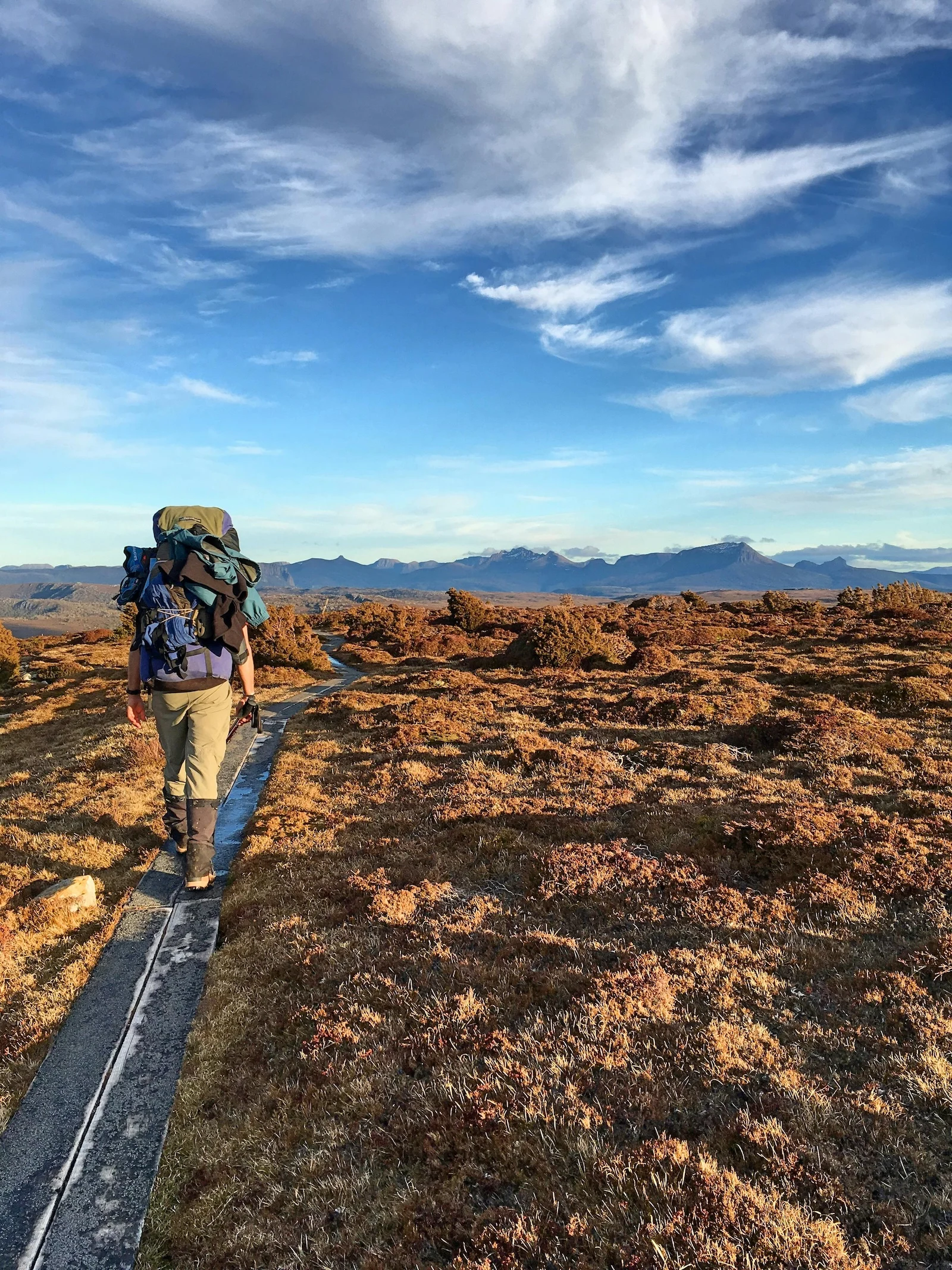 Cradle Mountain, TAS, Australia. Photo of Man Walking